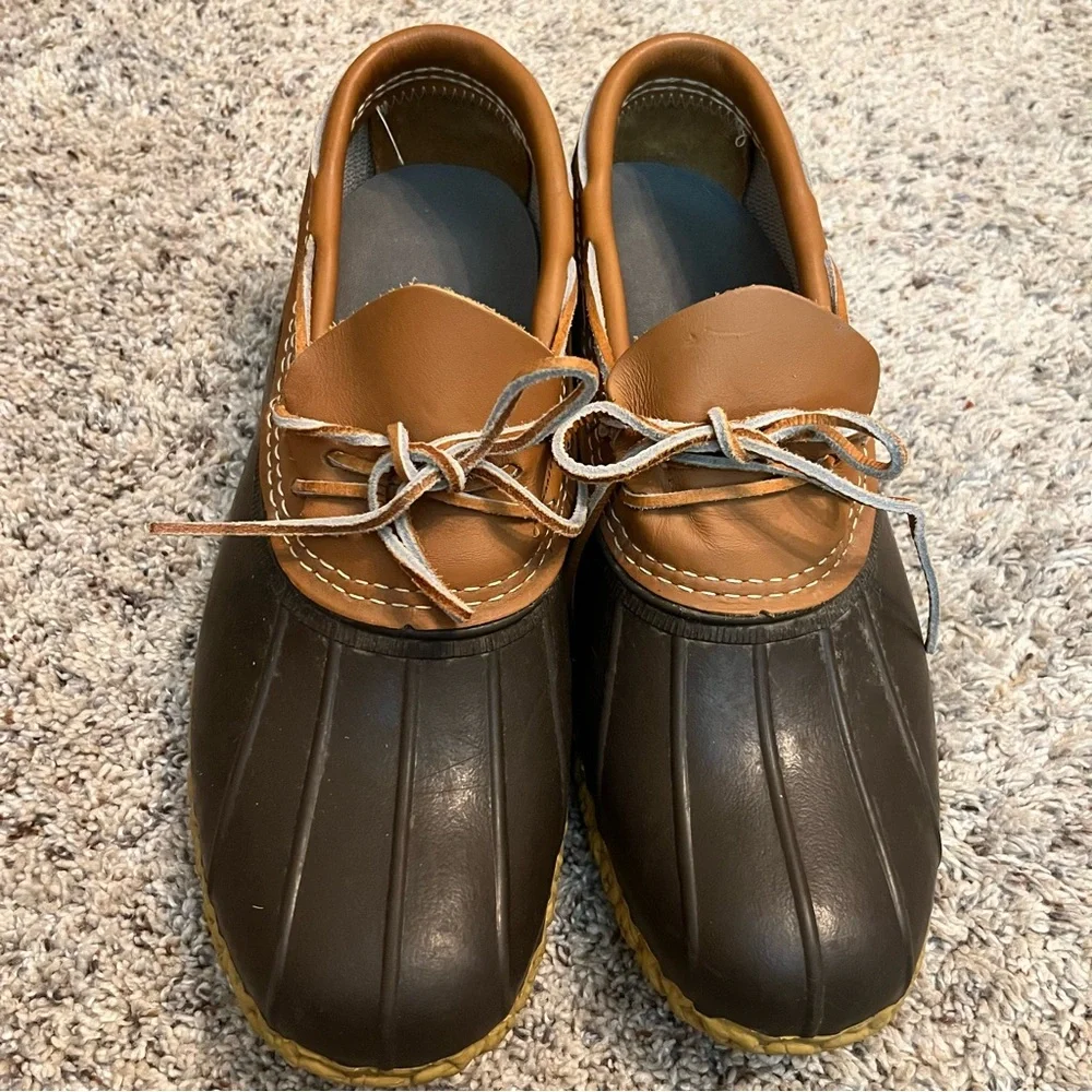 L.L. Bean Brown and Tan Waterproof Duck Boots - Moc